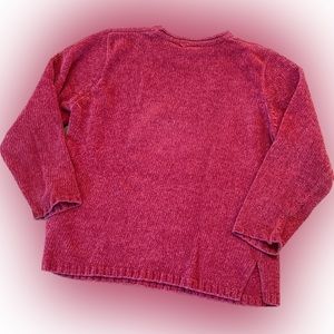 Bright red knitted vintage sweater